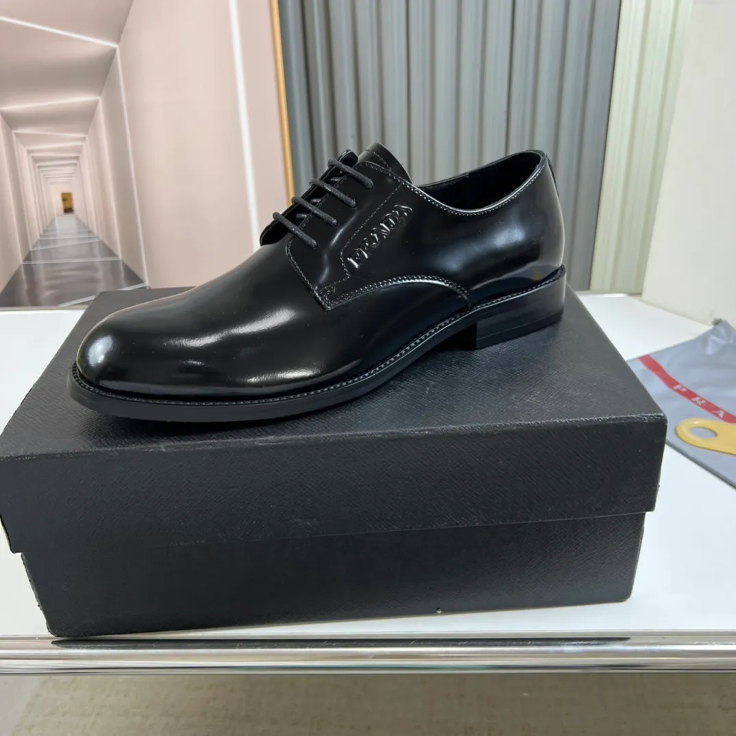 Men's shoes 💰520💰 Prada.PRADA men's business casual leather shoes, 1:1 shipment ⬆️Luxury and noble 👞All imported original brand leather, just to create a more comfortable wearing experience, upper: original open edge beaded cowhide ➕Imported full cow lining, original outsole ✔️36-45 (45 non-returnable)